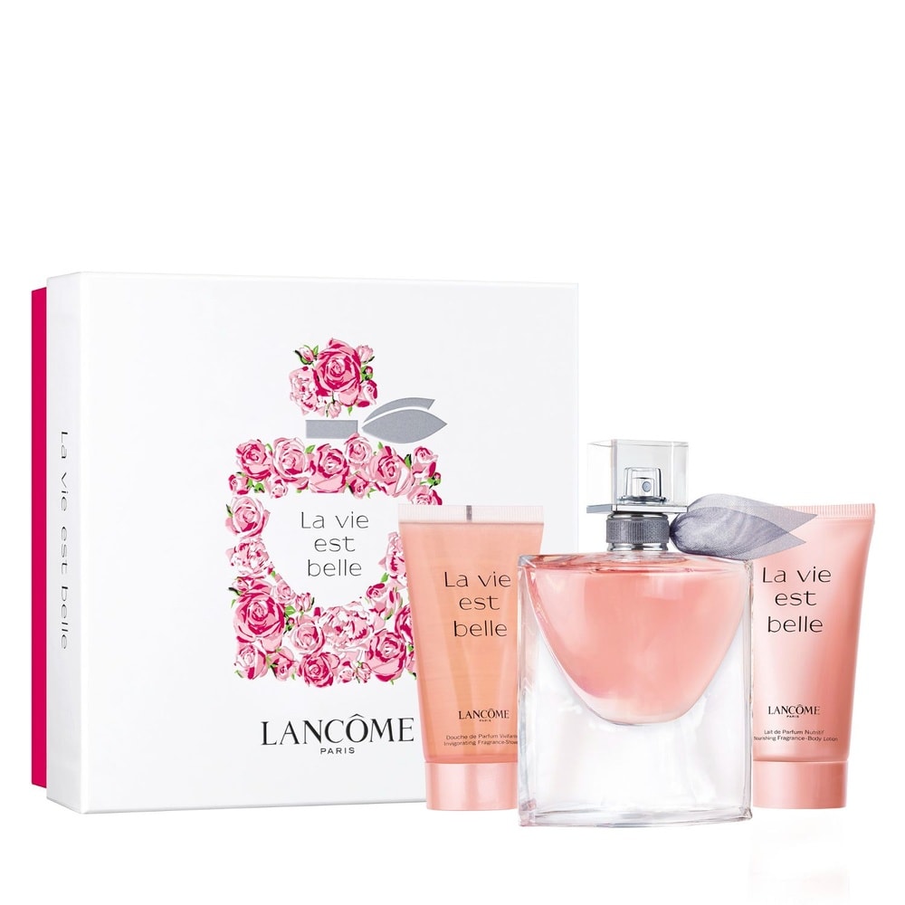 Coffret Cadeau Eau de Parfum Femme + Lait Corps + Gel Douche Lancome La Vie Est Belle