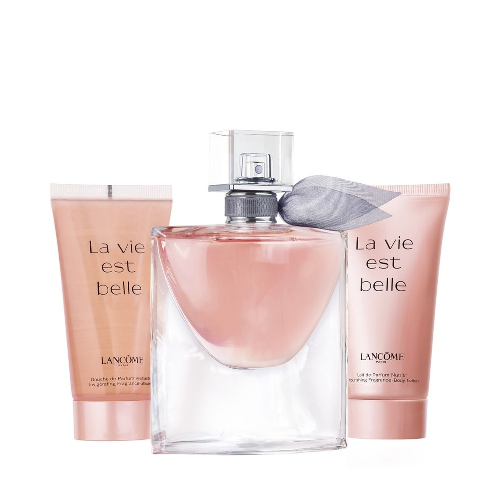 Coffret Cadeau Eau de Parfum Femme + Lait Corps + Gel Douche Lancome La Vie Est Belle