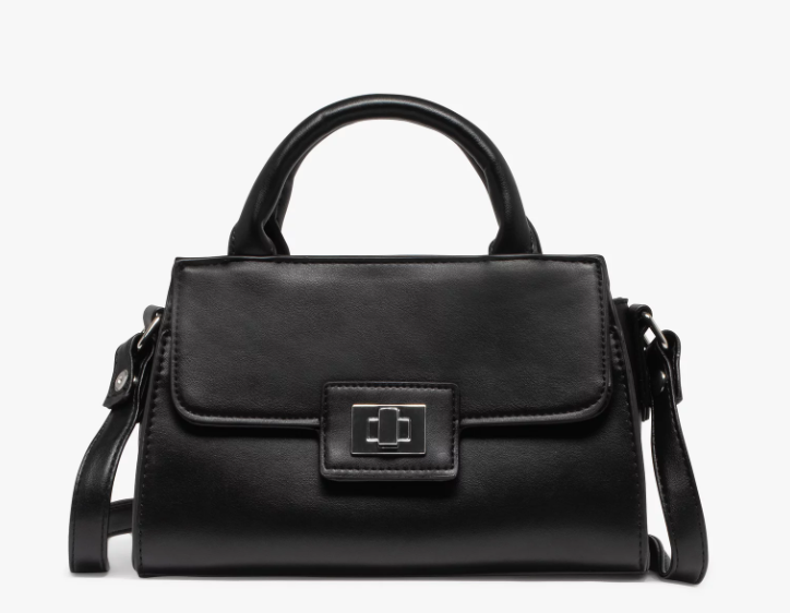 Sac à main compact forme trapèze femme noir 40089050414