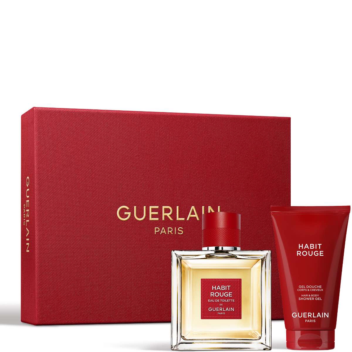 Coffret Eau de Toilette 100 ml, Gel Douche 75 ml Habit Rouge