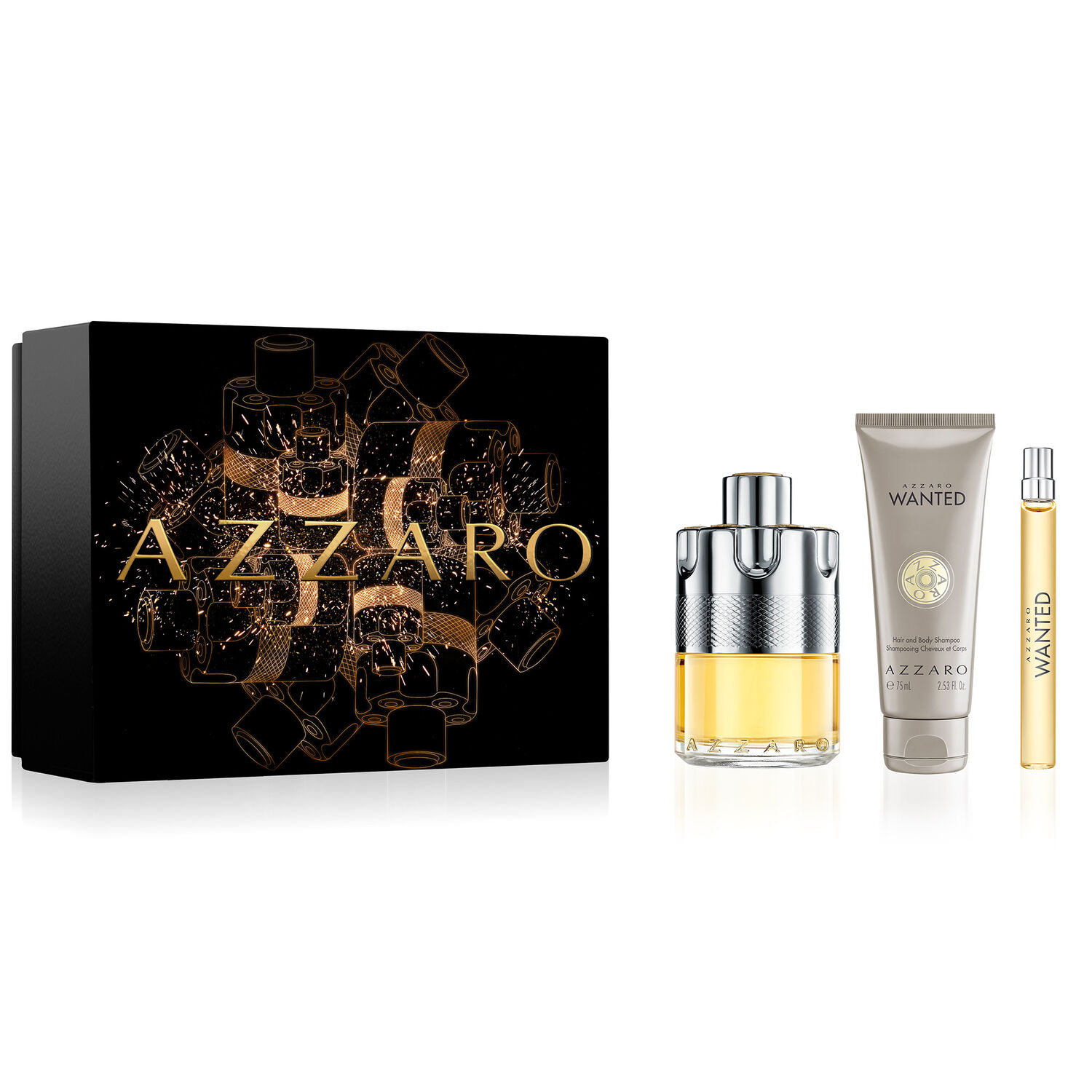 Coffret Eau de Toilette 100ml + 10 ml + 75 ml Azzaro Wanted