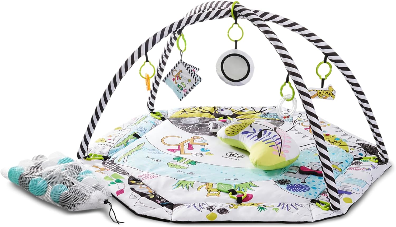 Kinderkraft SMARTPLAY Tapis d'Éveil Bébé, 2 en 1, Éducatif, Parc