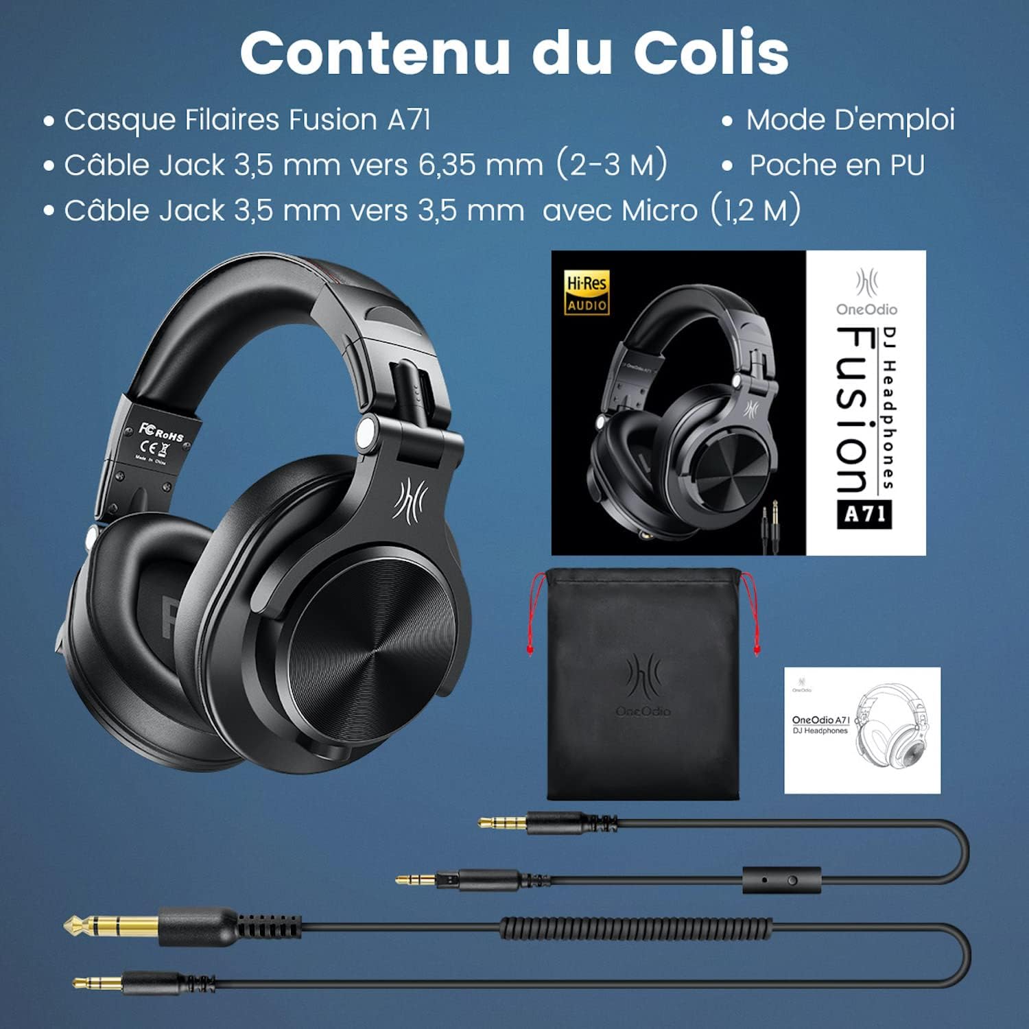 OneOdio Casque Audio Filaire, Fusion A71