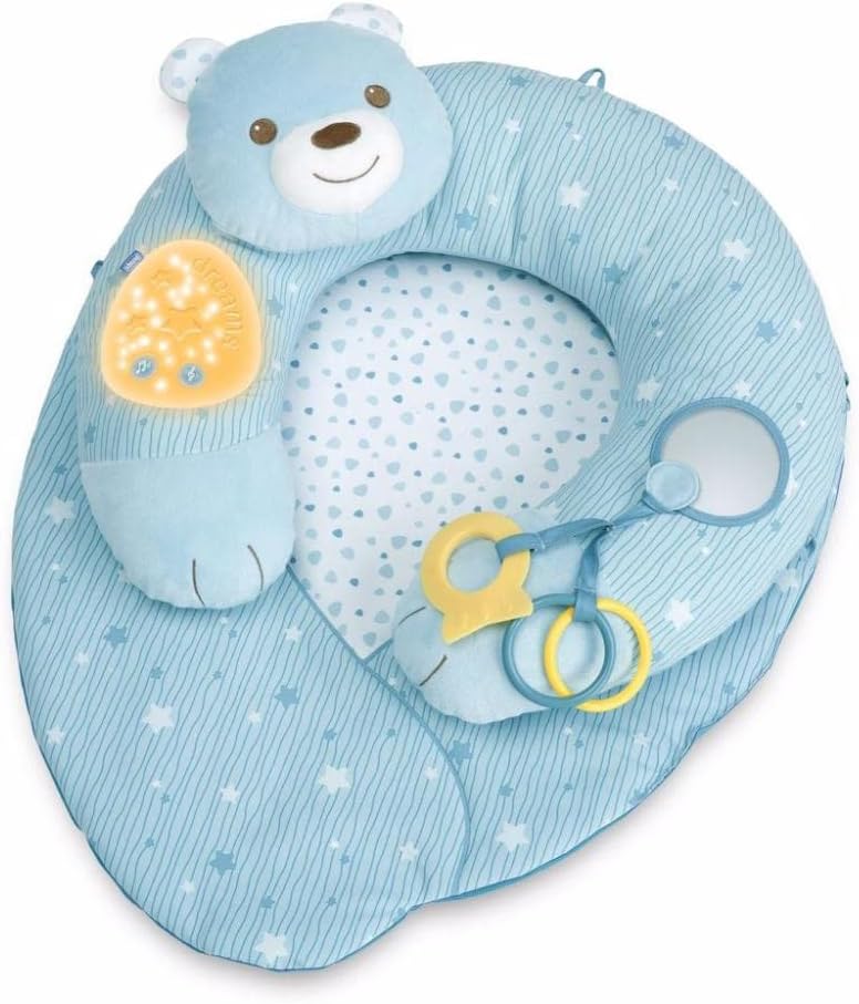 Coussin mon premier nid bleu